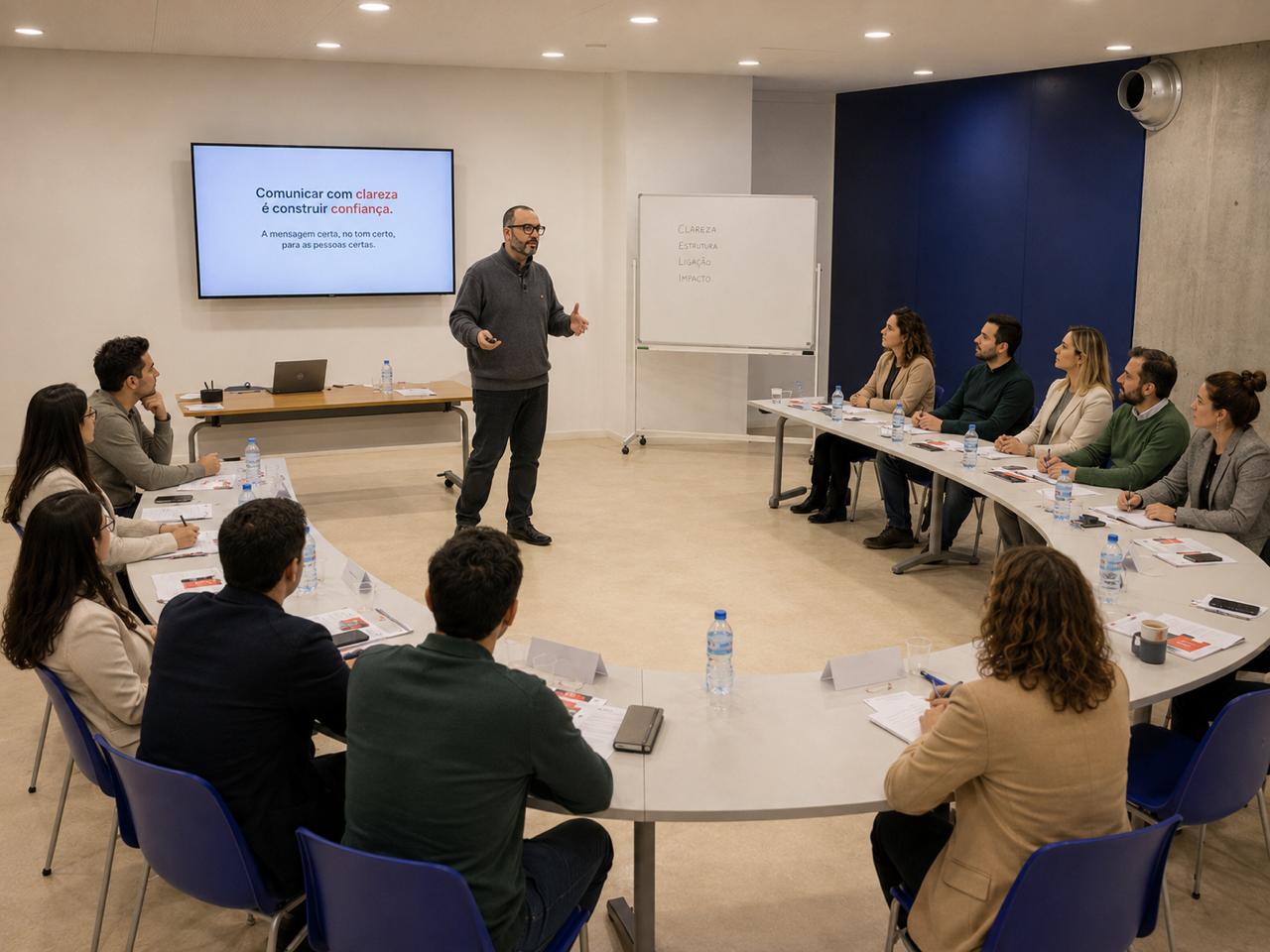 Ricardo Barceló a orientar um workshop de comunicação profissional em Lisboa